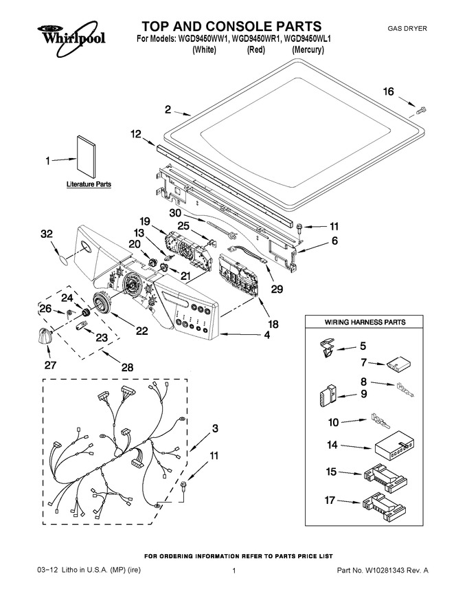 Diagram for WGD9450WW1