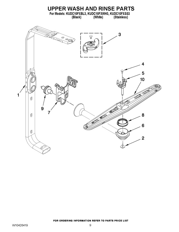 Diagram for KUDC10FXWH3
