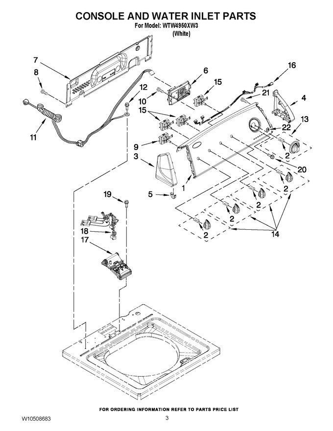 Diagram for WTW4950XW3