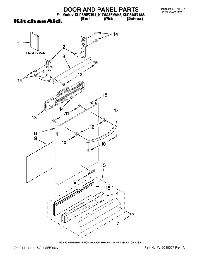 Diagram for KUDS35FXSS8