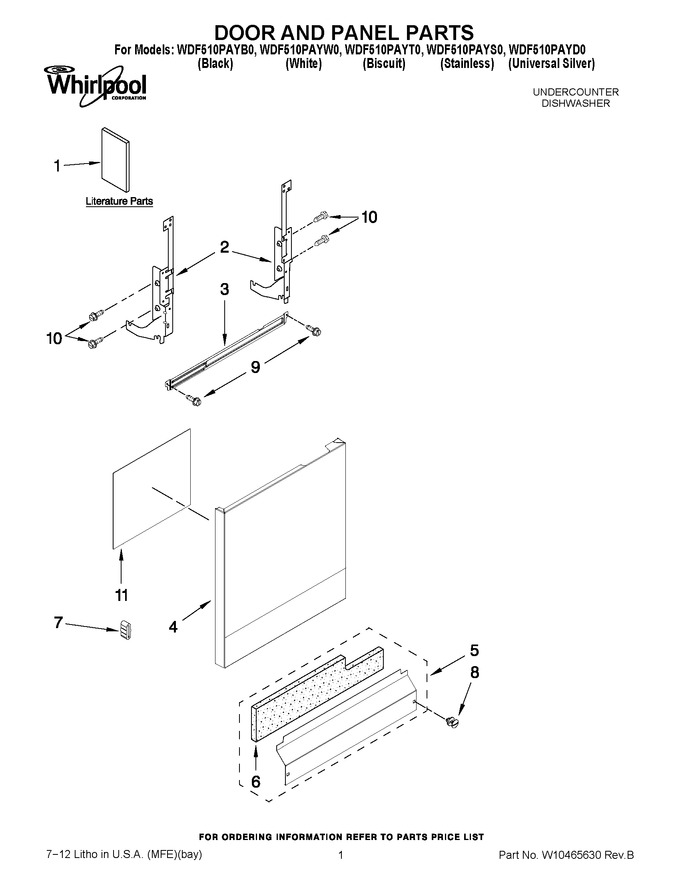 Diagram for WDF510PAYW0