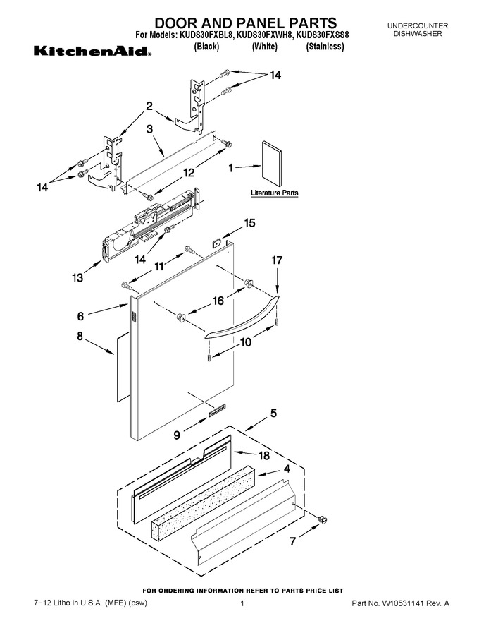Diagram for KUDS30FXBL8