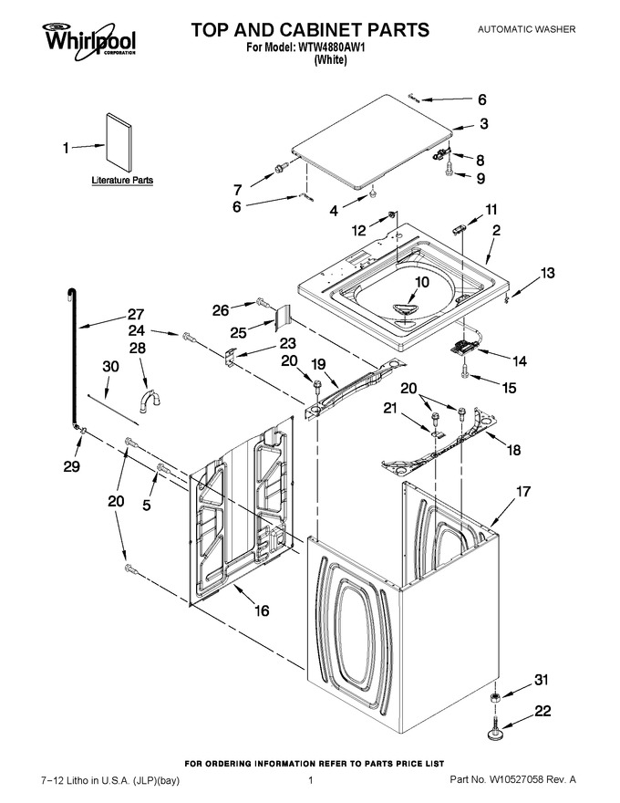 Diagram for WTW4880AW1
