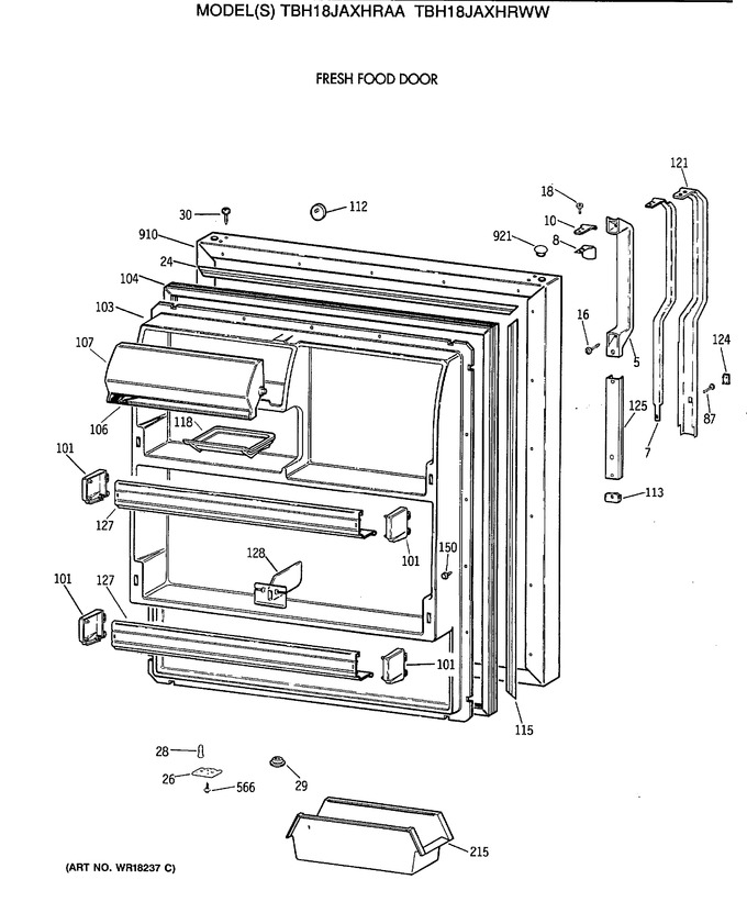 Diagram for TBH18JAXHRWW