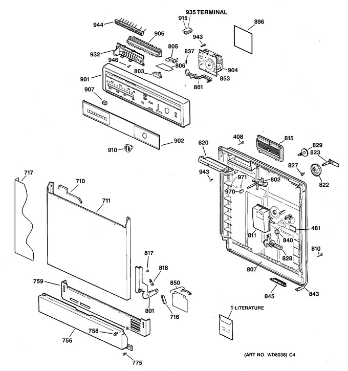Diagram for GSD3830Z05WW