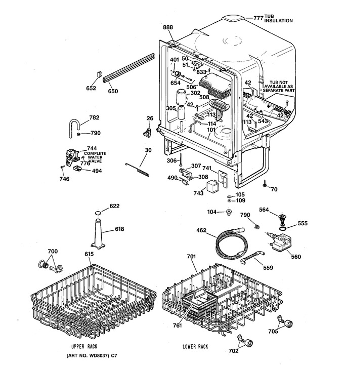 Diagram for GSD3830Z05WW