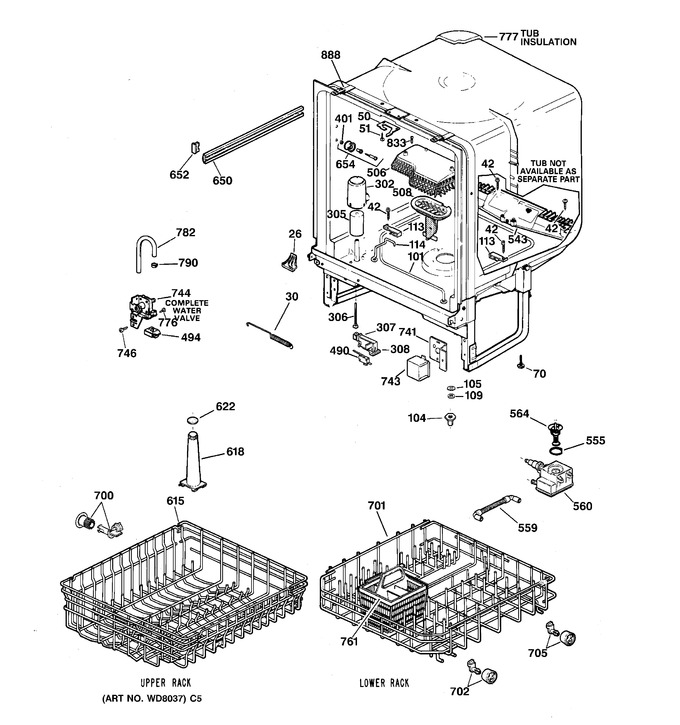 Diagram for HDA3530Z05WW