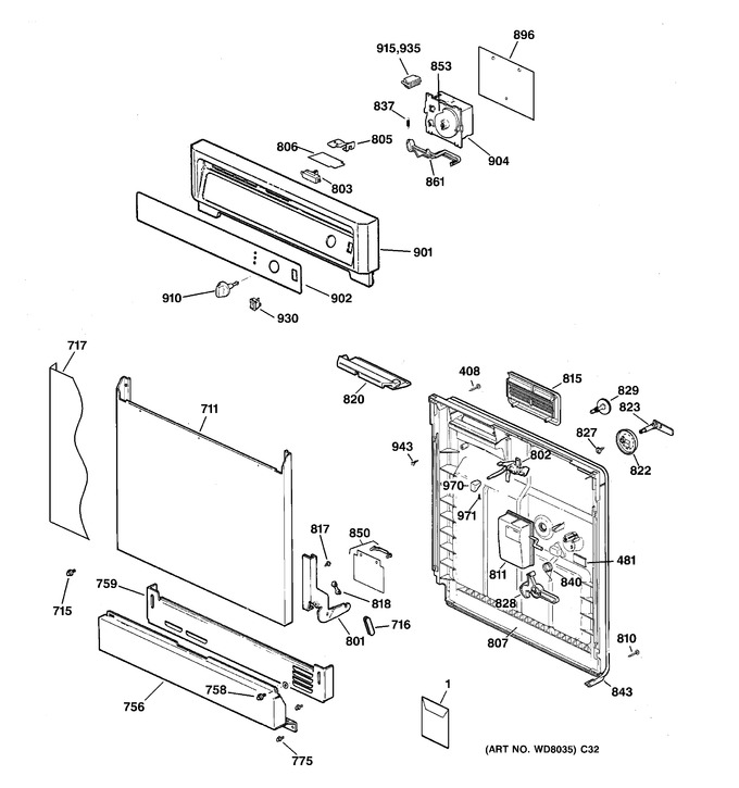 Diagram for GSD2030F00WW