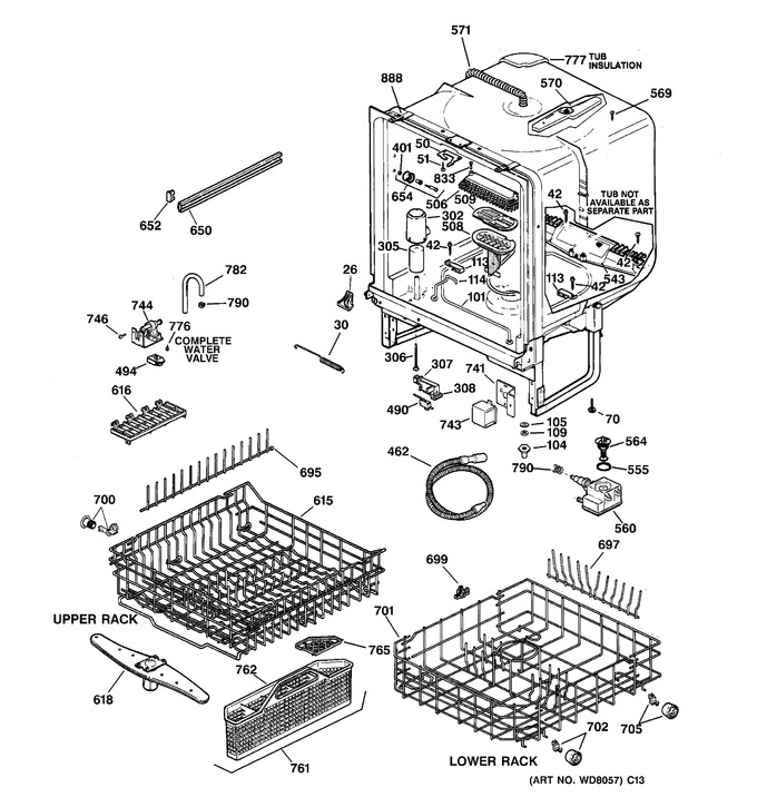Diagram for GSD5134D02WW