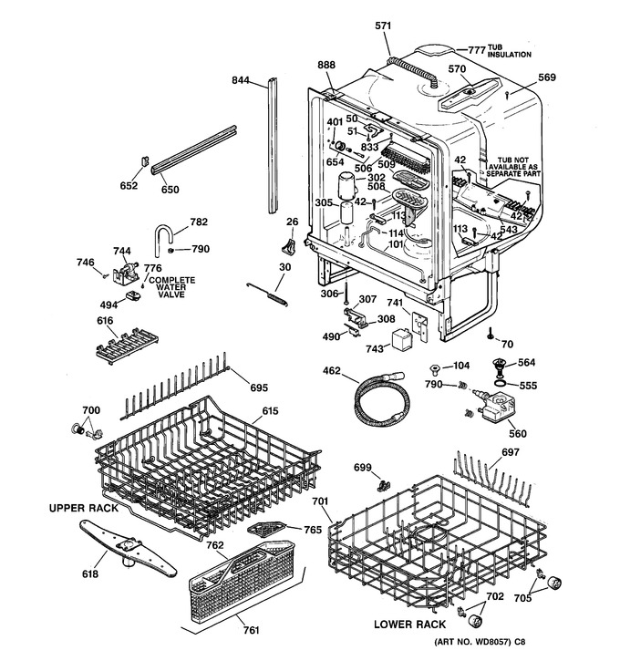 Diagram for GSD5330D02WW
