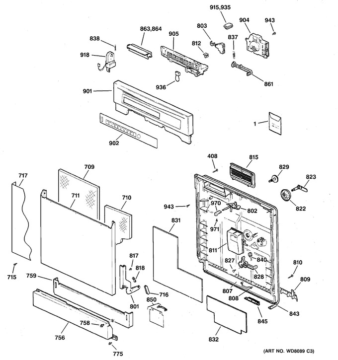 Diagram for EDW3000G00WW