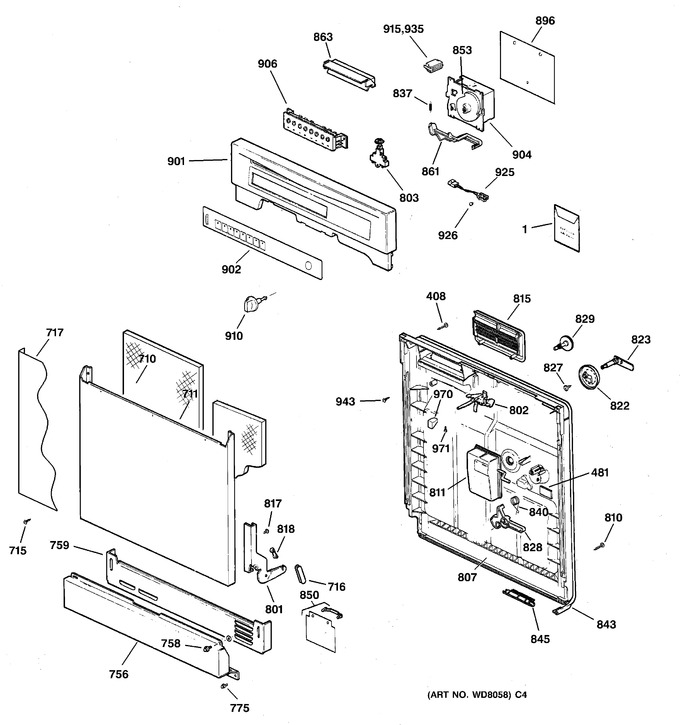 Diagram for GSD3435F00WW