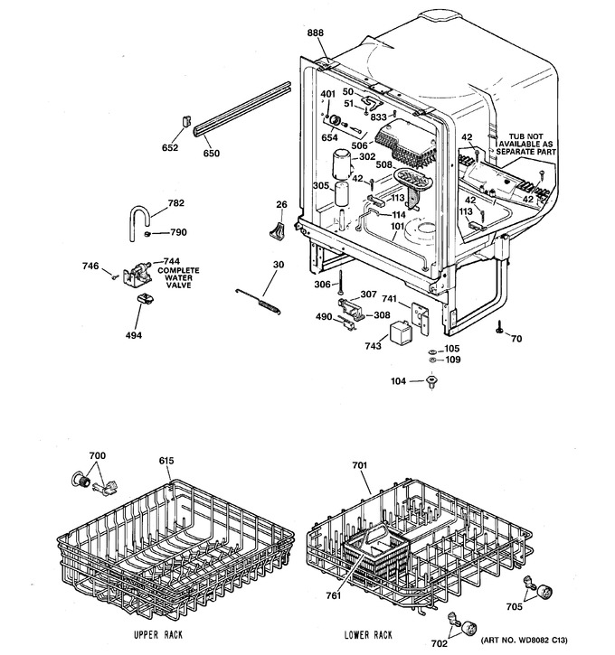 Diagram for ADW1000K00WW