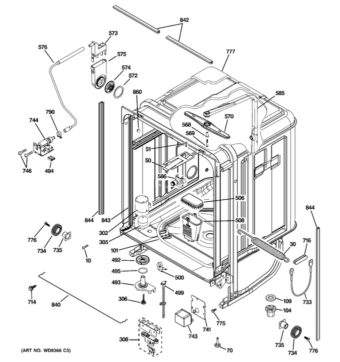 Diagram for GDWT608V00WW