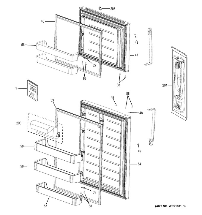 Diagram for GTE21GTHBWW