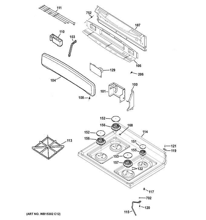 Diagram for JGB450DEK1WW