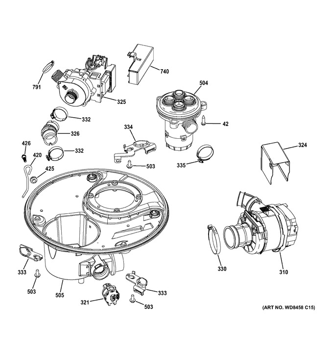 Diagram for GDT740SSF0SS